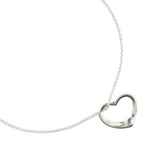TIFFANY&Co. Open heart Necklace Elsa Peretti Silver925 heart 5.7g Women